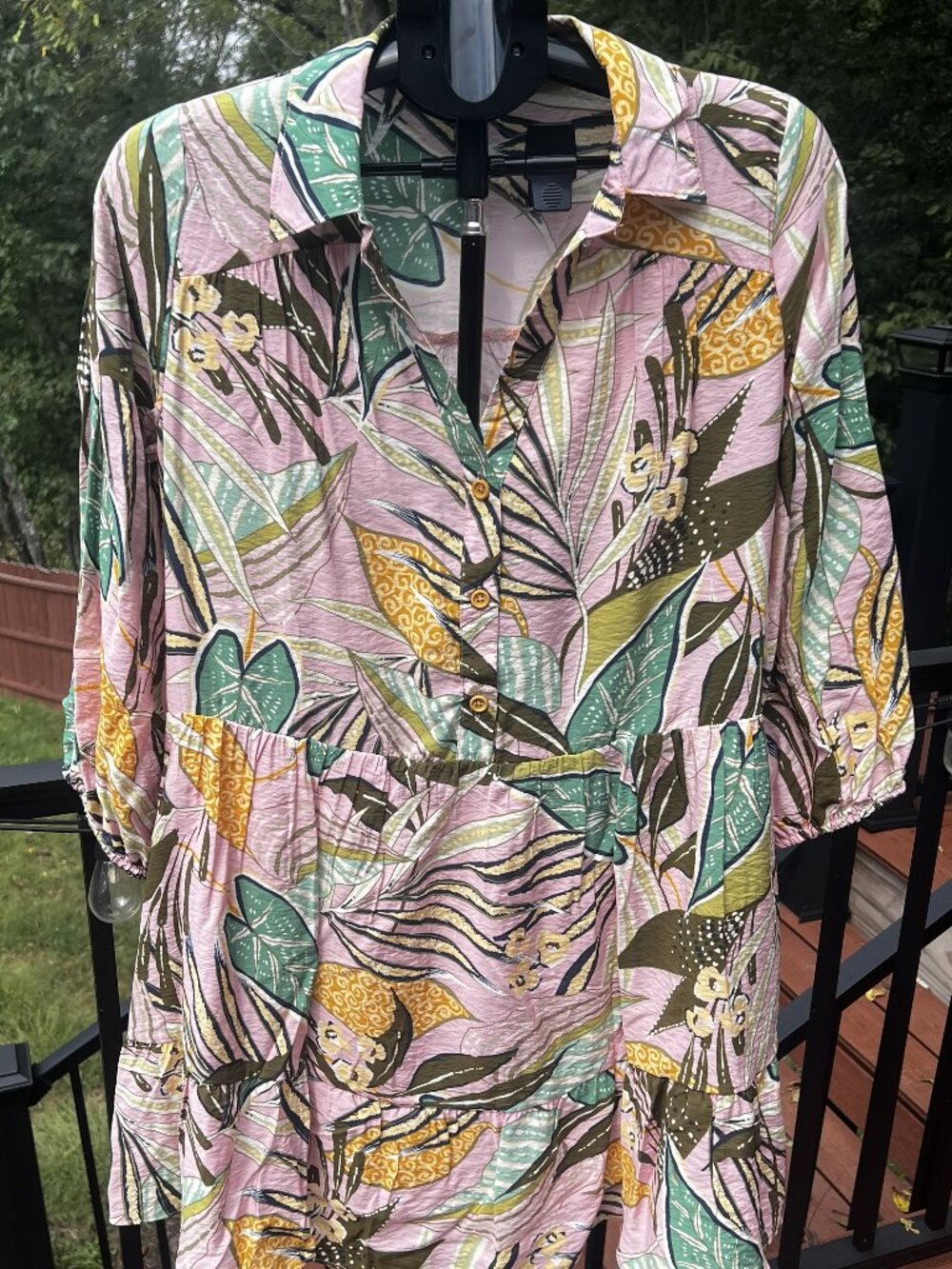 NWT Spin USA Tropical Babydoll Dress